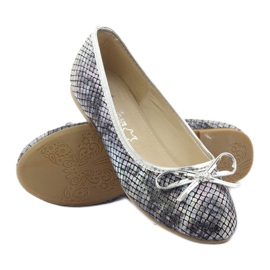 American Club American C061 gray ballerinas for girls grey 3