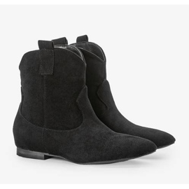 Black Femina flat heel boots 1