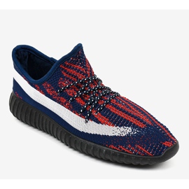 Navy blue sports shoes A3737-4 red 1 Navy blue sports shoes A3737-4 red 1