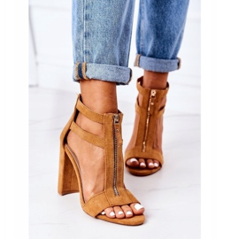 PS1 Suede Sandals On A Camel Folly Bar brown 1