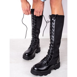 Seastar High Lace-up Boots black 1