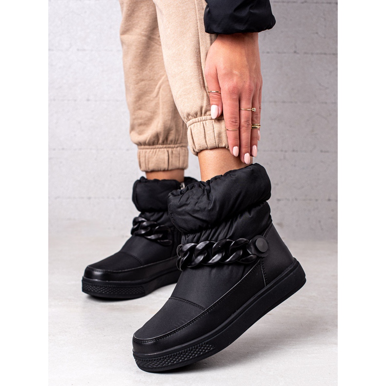 S. BARSKI Snow boots with chain S.BARSKI black 1