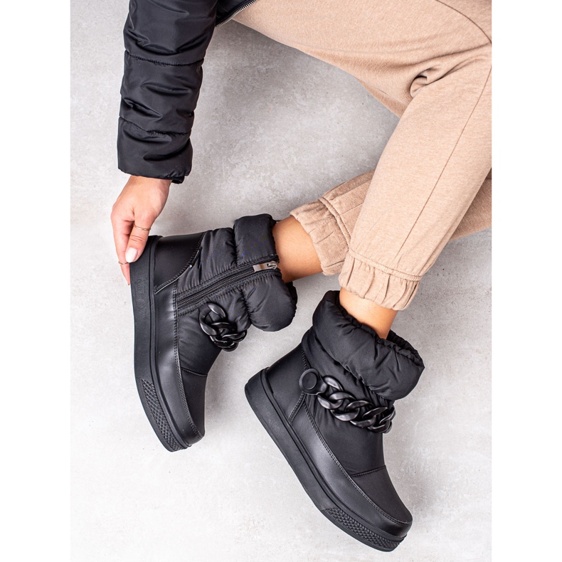 S. BARSKI Snow boots with chain S.BARSKI black 2