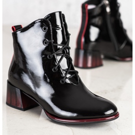 S. BARSKI Lace-up boots on high heels by S.BARSKI black 1