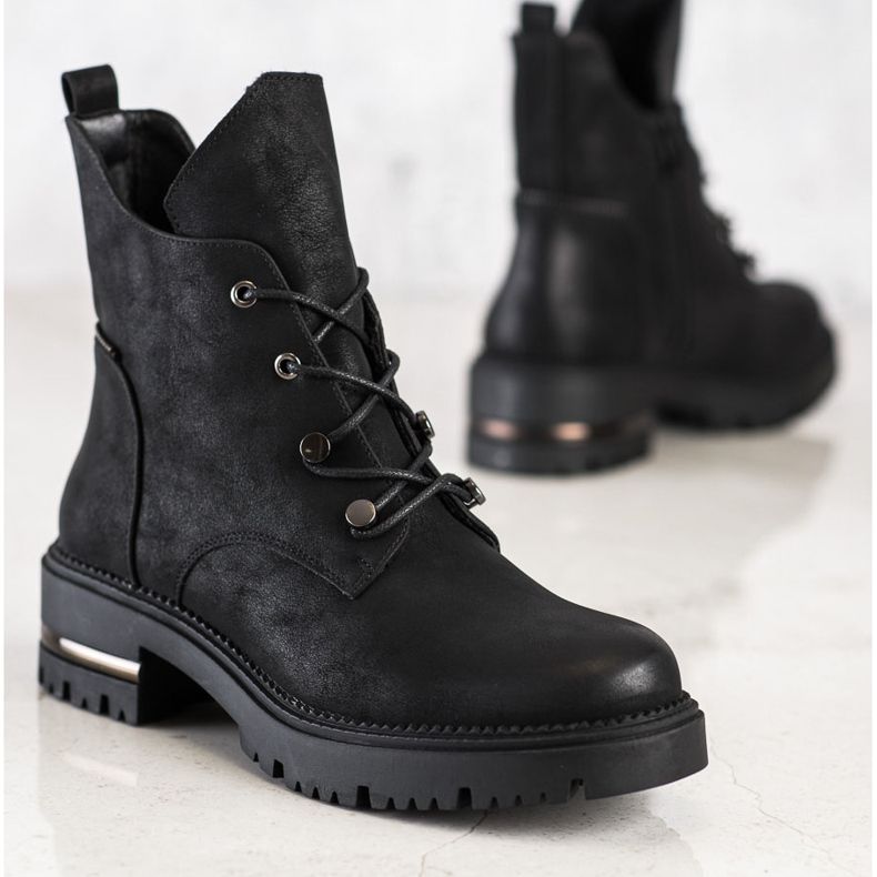 Fashionable Lace-up Workers by Sergio Leone black 2 Fashionable Lace-up Workers by Sergio Leone black 2