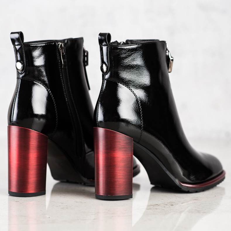 S. BARSKI Stylish varnished boots S.BARSKI black 1