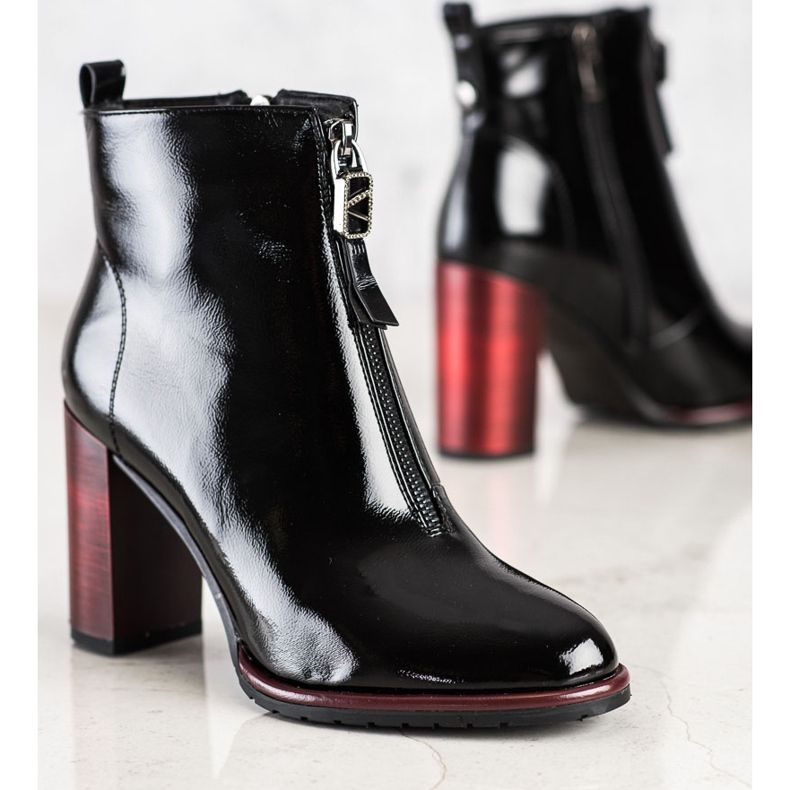 S. BARSKI Stylish varnished boots S.BARSKI black 2