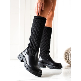 Seastar Quilted Platform Boots black 2