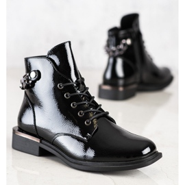 Elegant varnished boots by Sergio Leone black 1