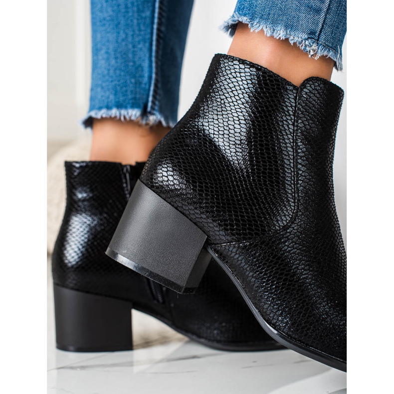 Shimmering Snake Print Sergio Leone Boots black 1