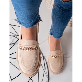 Goodin Fashion beige loafers 2