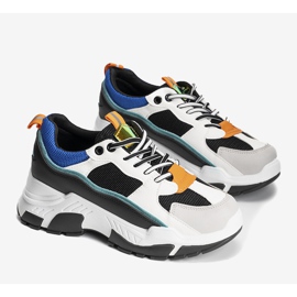 Black sneakers on a high Omerta sole white multicolored 1