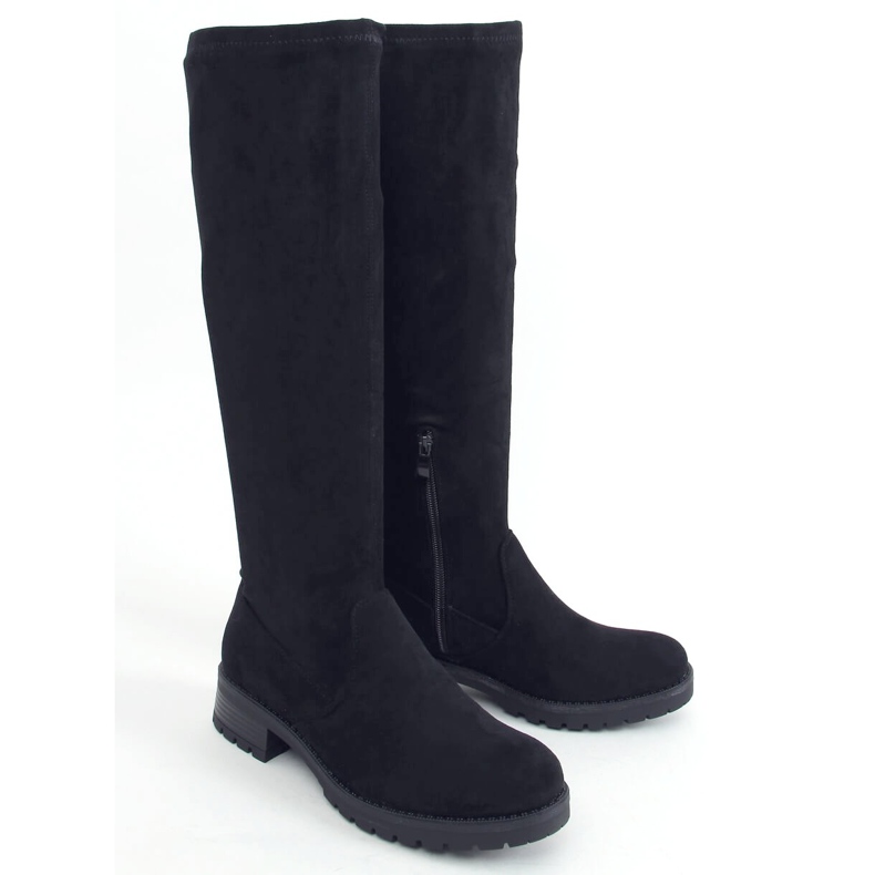 HQ232 Black women's black boots 2