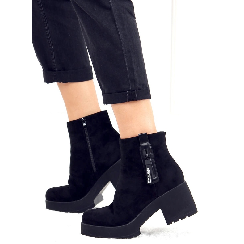 Black TX-1858-1 Black platform boots 1