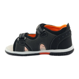 American Club Sandals with a heel American 86948 gray grey orange 2