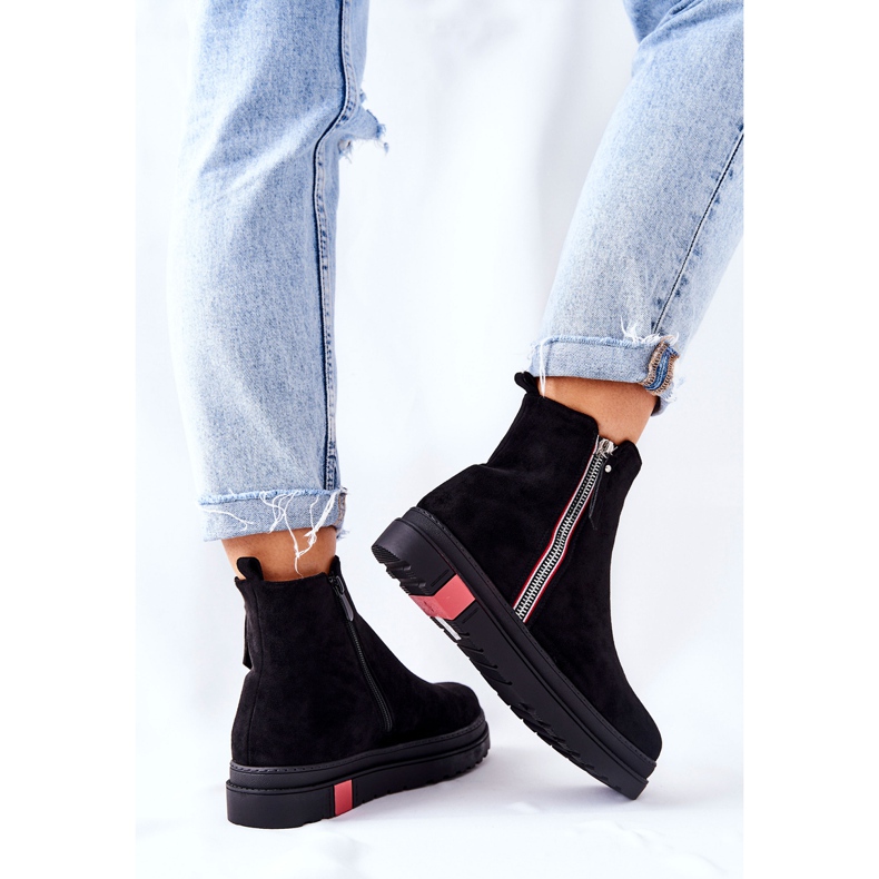 PS1 Suede Booties Jodhpur boots On the Black Nessa platform 2