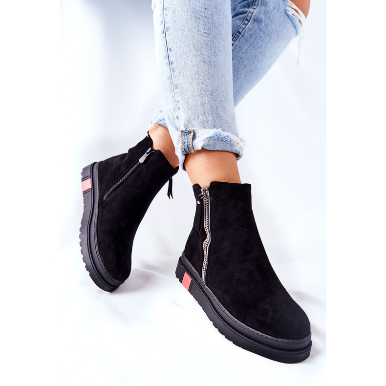 PS1 Suede Booties Jodhpur boots On the Black Nessa platform 1