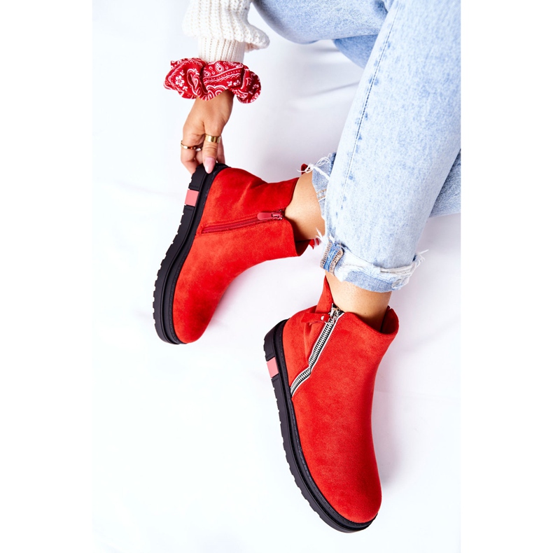 PS1 Suede Booties Jodhpur boots On the Red Nessa Platform 1