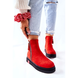 PS1 Suede Booties Jodhpur boots On the Red Nessa Platform 6