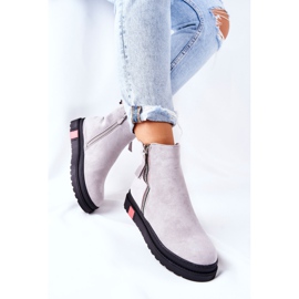 PS1 Suede Booties Jodhpur boots on the Gray Nessa platform grey 1