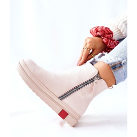 PS1 Suede Booties Jodhpur boots on the Beige Nessa platform 2