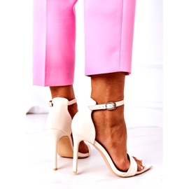 Elegant Sandals On A High Heel Lu Boo Beige 4