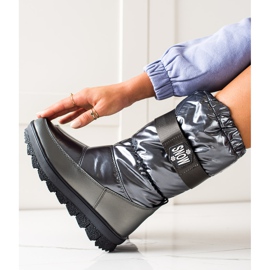 S. BARSKI Shiny Snow boots by S.BARSKI silver 1
