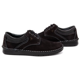 Olivier Men's casual leather shoes 7095 black nubuck 5