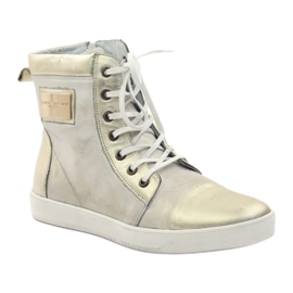 High Gold Nikopol 522 Leather Sneakers white multicolored golden 1