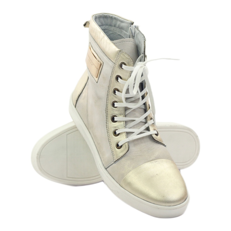 High Gold Nikopol 522 Leather Sneakers white multicolored golden 2