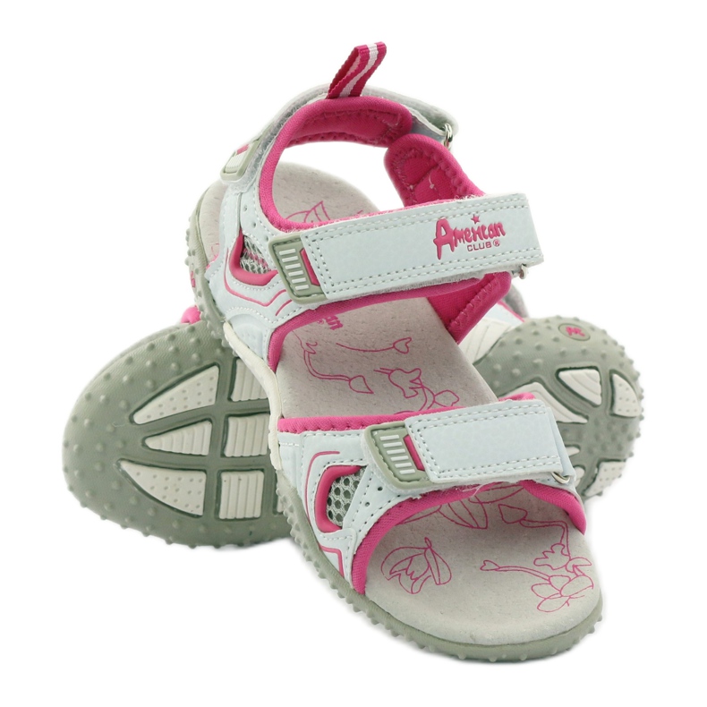 American Club American 1617 sports girls' sandals white pink 3 American Club American 1617 sports girls' sandals white pink 3