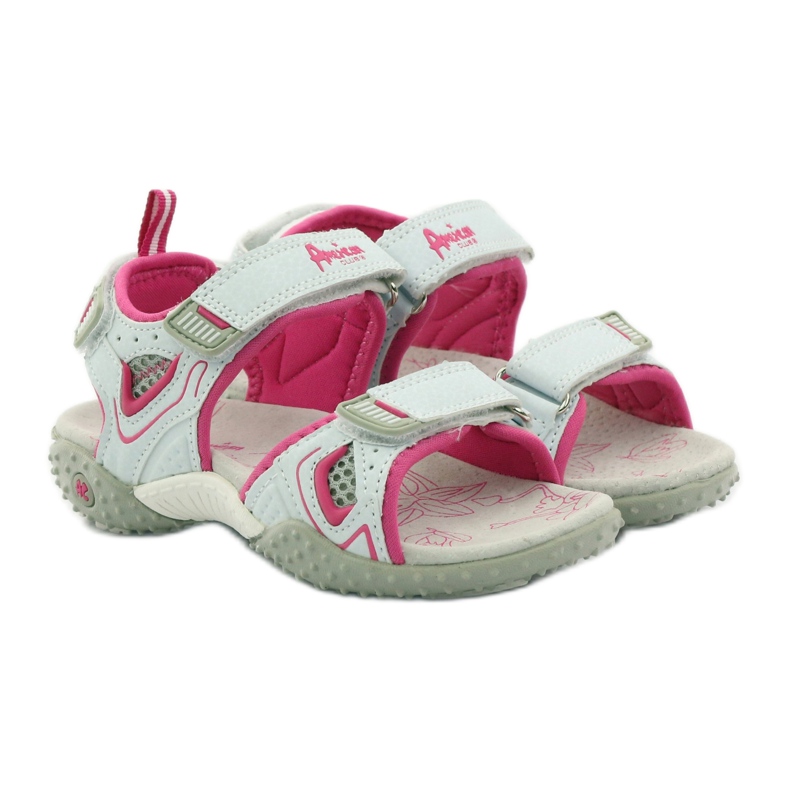 American Club American 1617 sports girls' sandals white pink 4 American Club American 1617 sports girls' sandals white pink 4