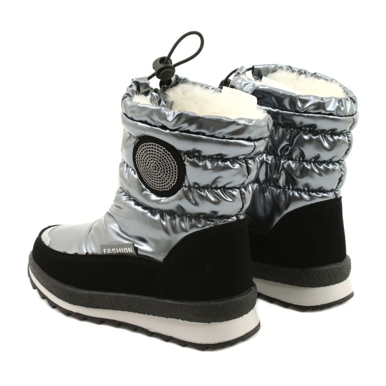 Evento Snow Boots Knee High Boots for Children Miss❤E 21DZ23-4324 Gray black silver 6 Evento Snow Boots Knee High Boots for Children Miss❤E 21DZ23-4324 Gray black silver 6