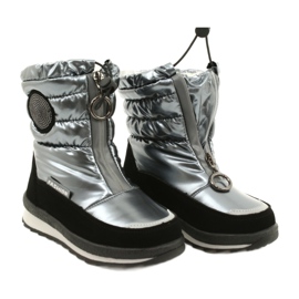 Evento Snow Boots Knee High Boots for Children Miss❤E 21DZ23-4324 Gray black silver 7