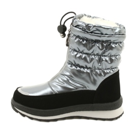 Evento Snow Boots Knee High Boots for Children Miss❤E 21DZ23-4324 Gray black silver 5