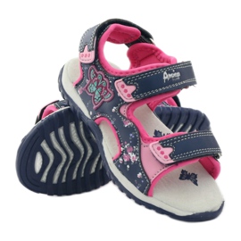 American Club Granat American 6353 sports sandals navy blue blue pink 3