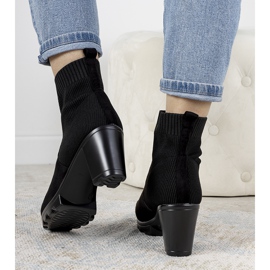 Black boots with a sock upper from Soria 2