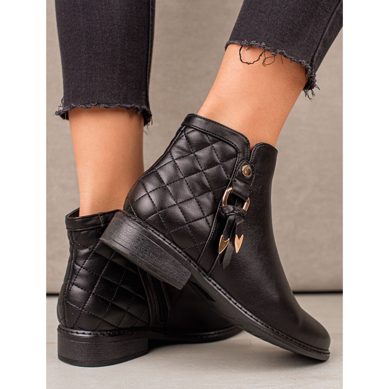 Goodin Boots with a quilted insert black 1