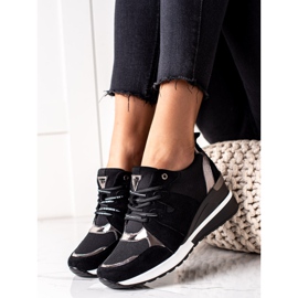 Black VINCEZA wedge sneakers 1