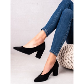 VINCEZA suede pumps black 1