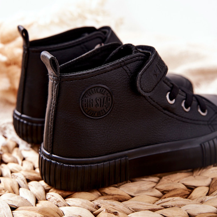 Children's High Sneakers With Velcro Big Star II374016 Black 1