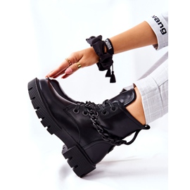 FB2 Leather Boots Workers Black Izzy 2