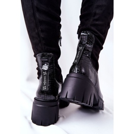 Leather boots Maciejka Krokodyl Black 05260-01 1
