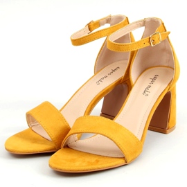 High-heeled sandals 8741 Yellow 2
