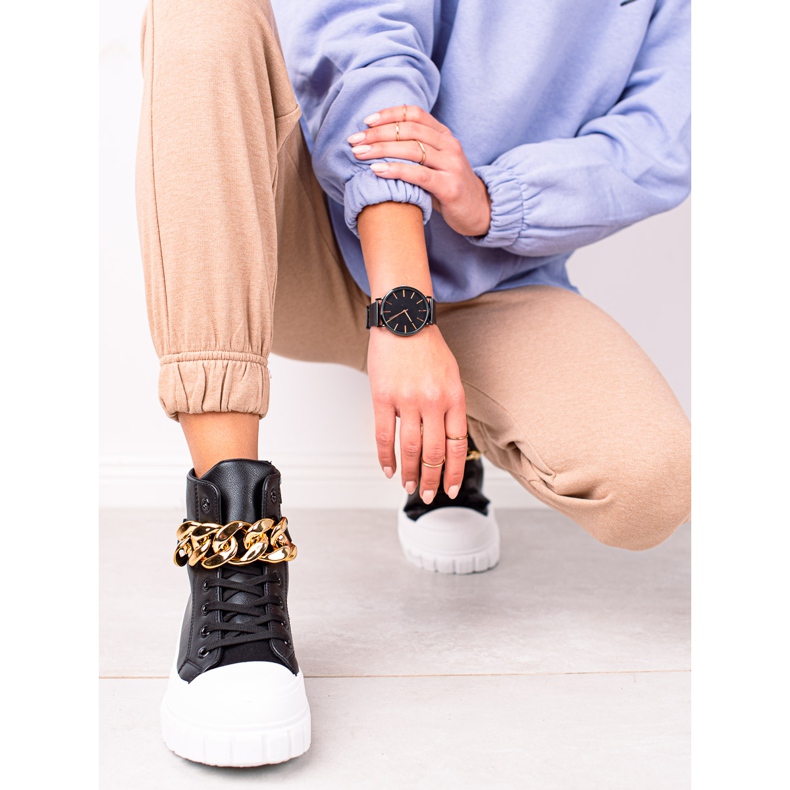 Seastar High-top Sneakers With Chain black 1