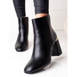 Diamantique Elegant boots with a golden insert black 2