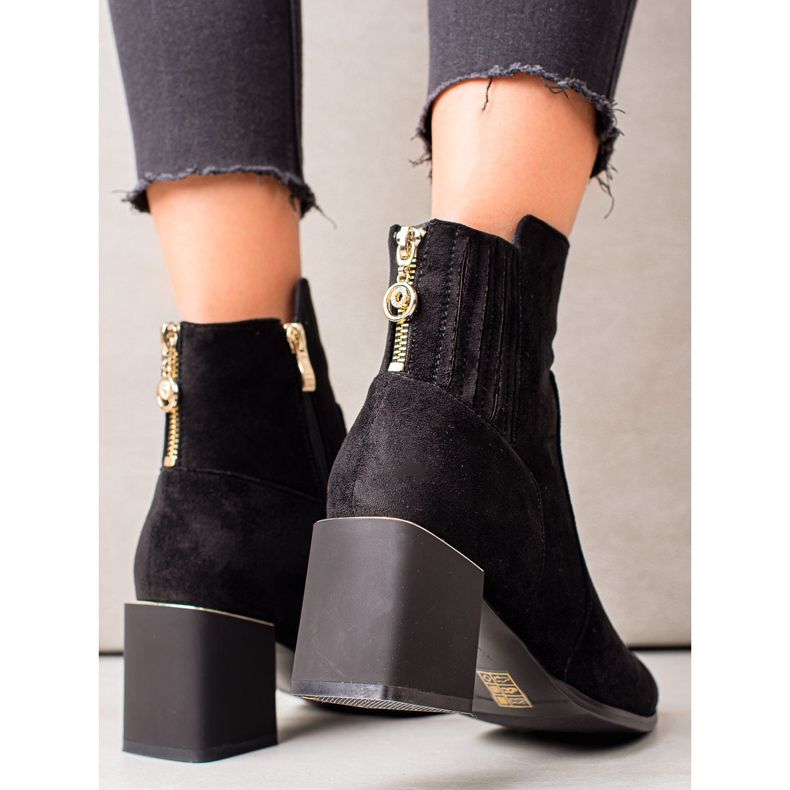 Goodin Elegant Boots With Mat Heel black 1