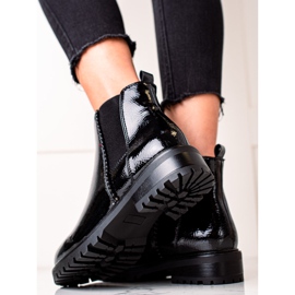 Erynn Lacquered Black Chelsea Boots 1 Erynn Lacquered Black Chelsea Boots 1