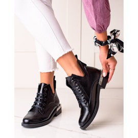 W. Potocki Fashionable boots with a cut-out Potocki black 1