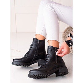 W. Potocki Classic Lace-up Potocki Booties black 1